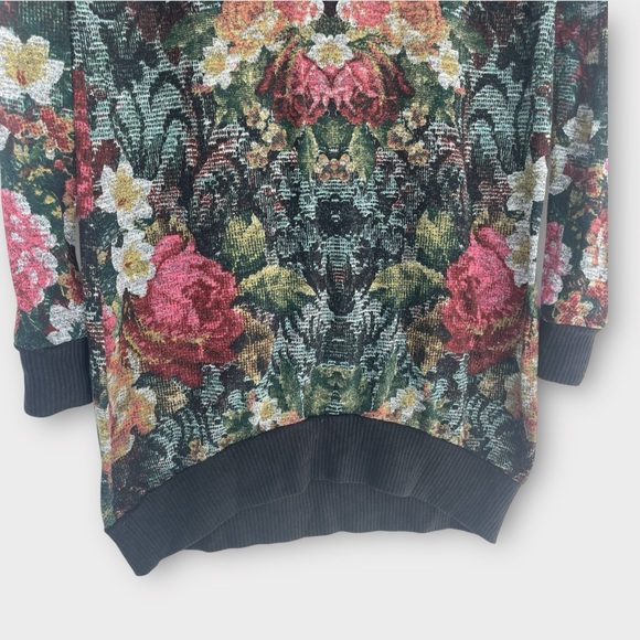 Xhilaration Floral Longline Sweater Tunic Dress Women’s Medium Multicolor - Picture 4 of 6